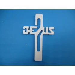 Krzyż drewniany biały-Jezus 25,5 cm JB 10